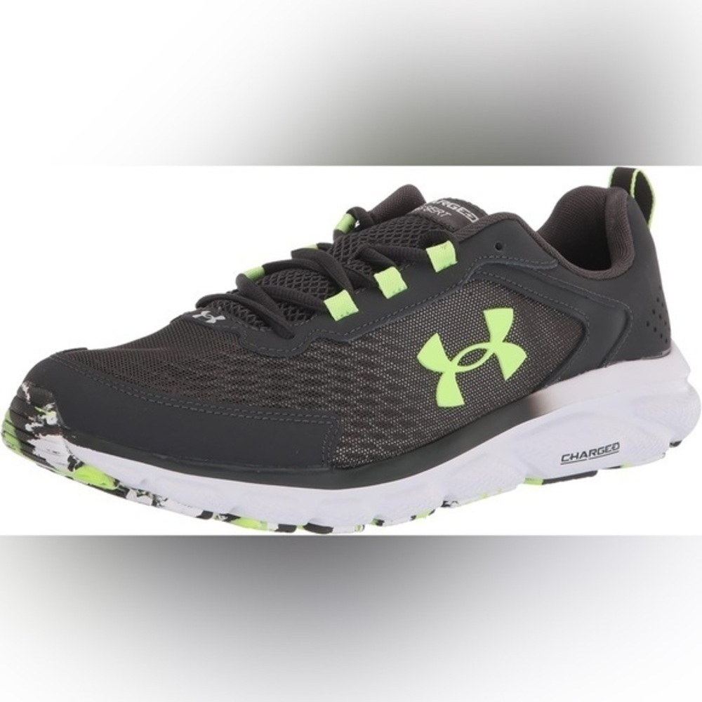 Under Armour Black and Neon Green Athletic Shoes - Picture 2 of 14